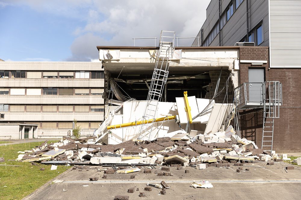 Die Schäden an dem Gebäude der Universität Gent