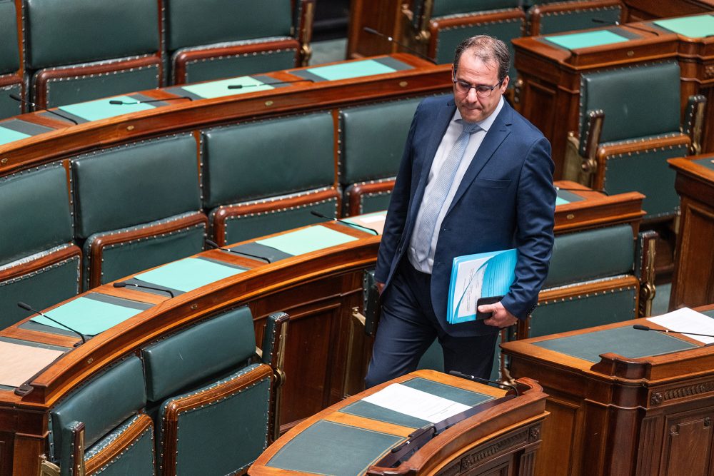 David Clarinval am Donnerstag in der Kammer