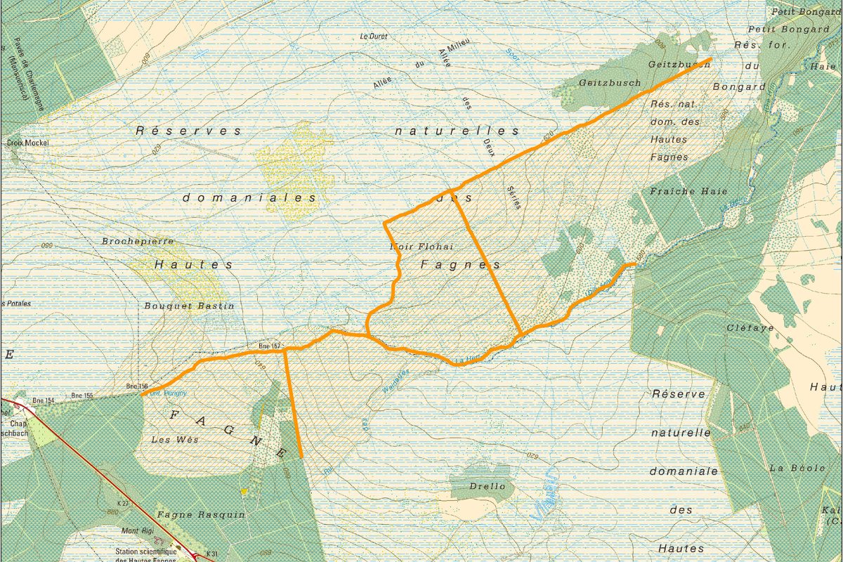Landkarte mit den gesperrten Zugängen
