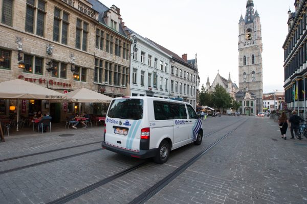 Polizeistreife in Gent