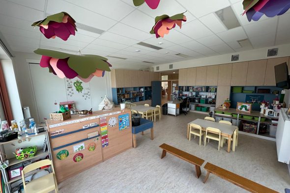 Klassenzimmer im Neubau der Grundschule Herbesthal