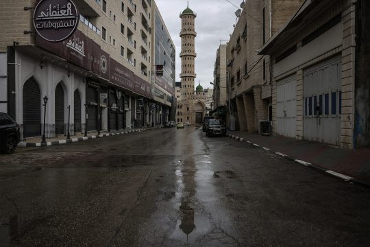 Leere Straße in Hebron