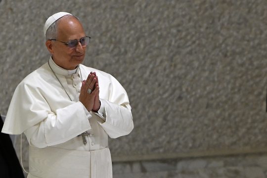 Papst Leo XIV am Samstag im Vatikan