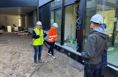 Baustellenbegehung des neuen Medienzentrums