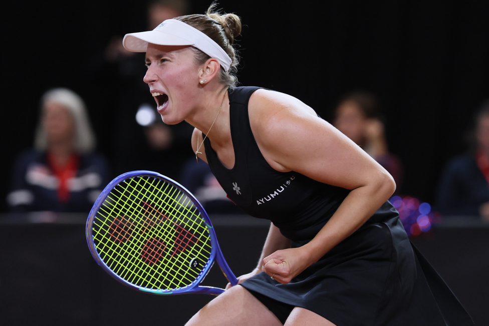 Elise Mertens bei der Partie gegen McCartney Kessler