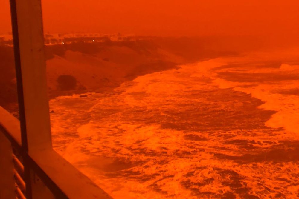 Saharastaub an der Küste von Kreta