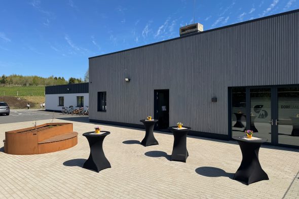 Außenansicht der neuen Halle in Büllingen