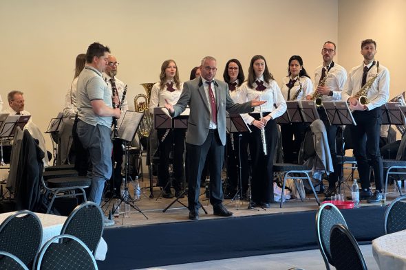 Musikkapelle bei der offiziellen Einweihung der neuen Halle in Büllingen