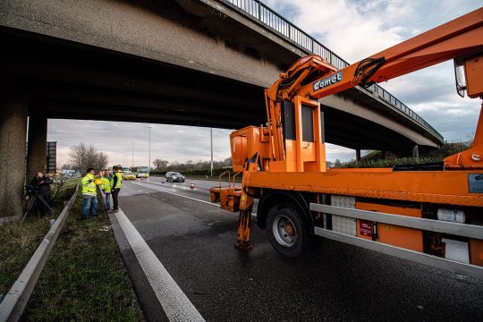 Die alte Autobahnbrücke in Wommelgem