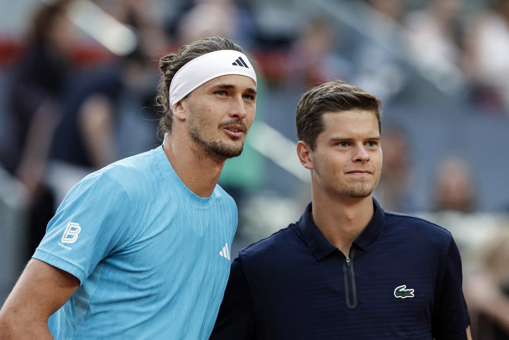 Die Tennisprofis Alexander Zverev und Alexander Blockx