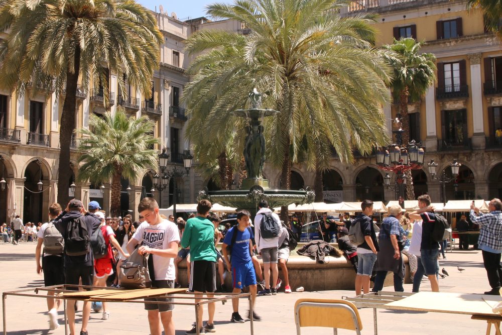Touristen in Barcelona