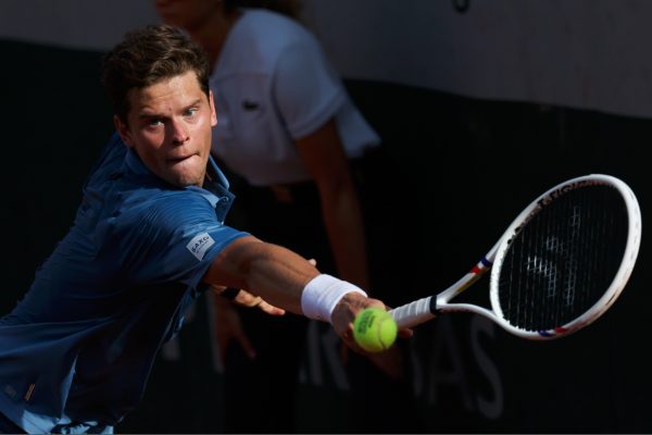 Alexander Blockx beim Match der ersten Runde bei den French Open