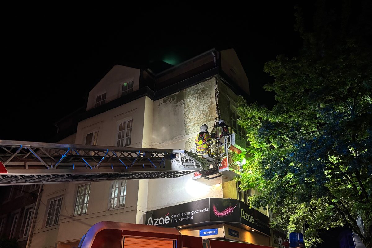 Feuerwehreinsatz in der Hufengasse in Eupen