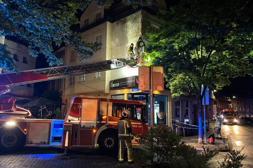 Feuerwehreinsatz in der Hufengasse in Eupen