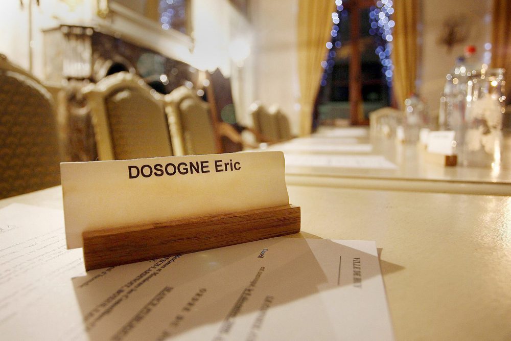 Namensschild von Eric Dosogne