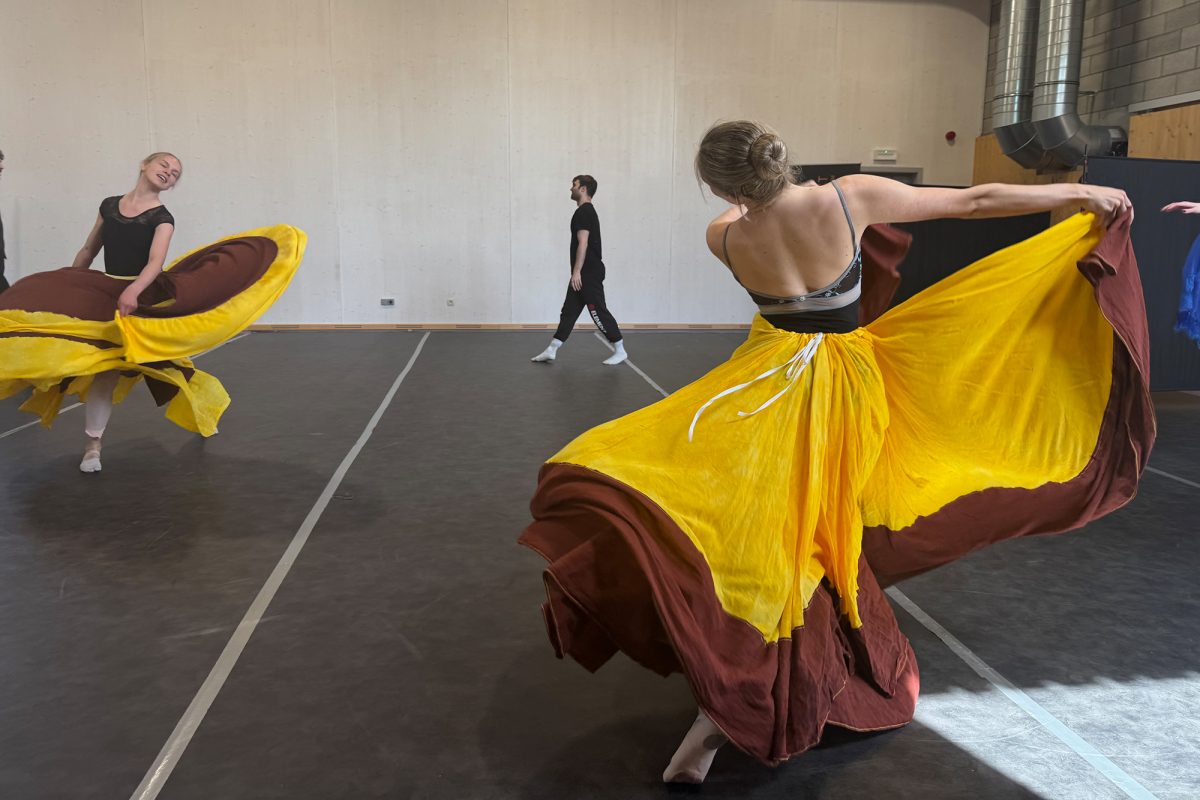 Tänzer und Tänzerinnen bei einer Probe zum Ballett "Frida Kahlo"