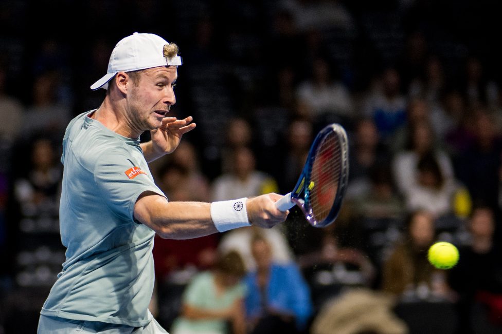 Gauthier Onclin bei einem Tennismatch in Brüssel im Oktober 2025