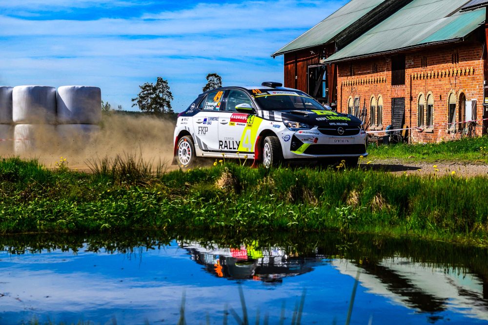 Der Opel Corsa Rally4 von Tom Heindrichs/Jonas Schmitz bei der Rallye Skandinavien