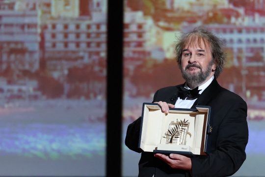 Peter Jackson mit der Ehrenpalme bei den Filmfestspielen in Cannes