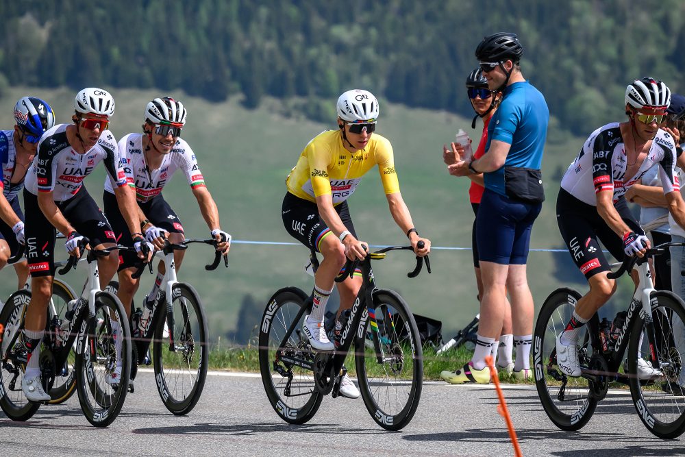 Tadej Pogacar während der vorletzten Etappe der Tour de Roma