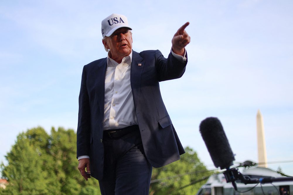 US-Präsident Donald Trump bei der Ankunft auf dem Südrasen des Weißen Hauses