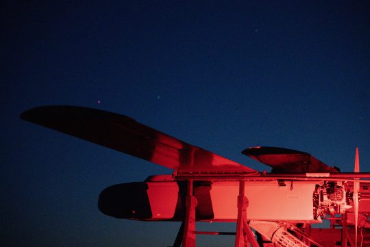 Ukrainische Langstreckendrohne vor dem Abflug