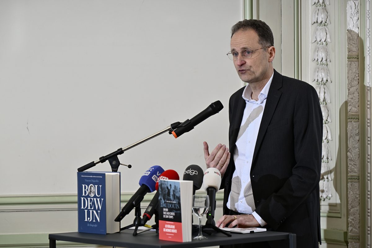 Vincent Dujardin bei der Buchvorstellung am 11. Mai