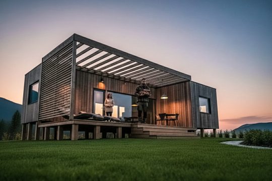 Simulation eines der geplanten Chalets