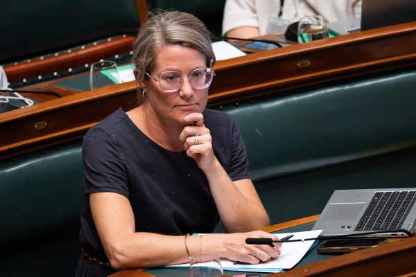 Asyl- und Migrationsministerin Anneleen Van Bossuyt in der Kammer
