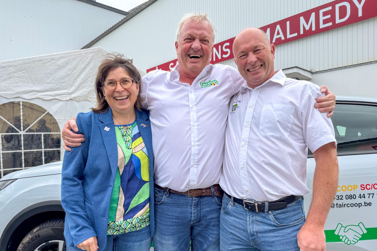 Danielle Warmerdam von D'Faire Méllech aus Luxemburg, Erwin Schöpges von Fairebel und Jean-Luc Pruvot von Fairefrance