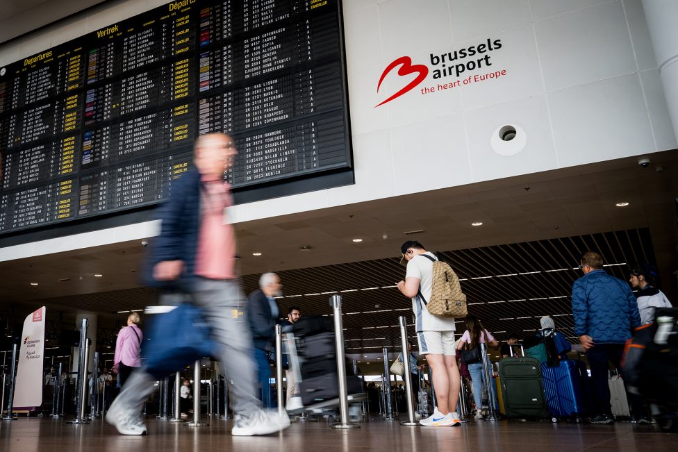 Anzeigentafel am Brussels Airport
