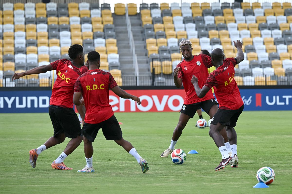 Spieler der kongolesischen Nationalmannschaft beim Training in Houston am 12. Juni