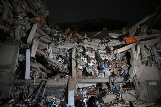 Völlig zerstörtes Haus in Venezuelas Hauptstadt Caracas