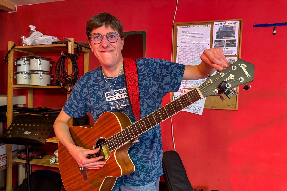 Proben zum Konzert von Exchange