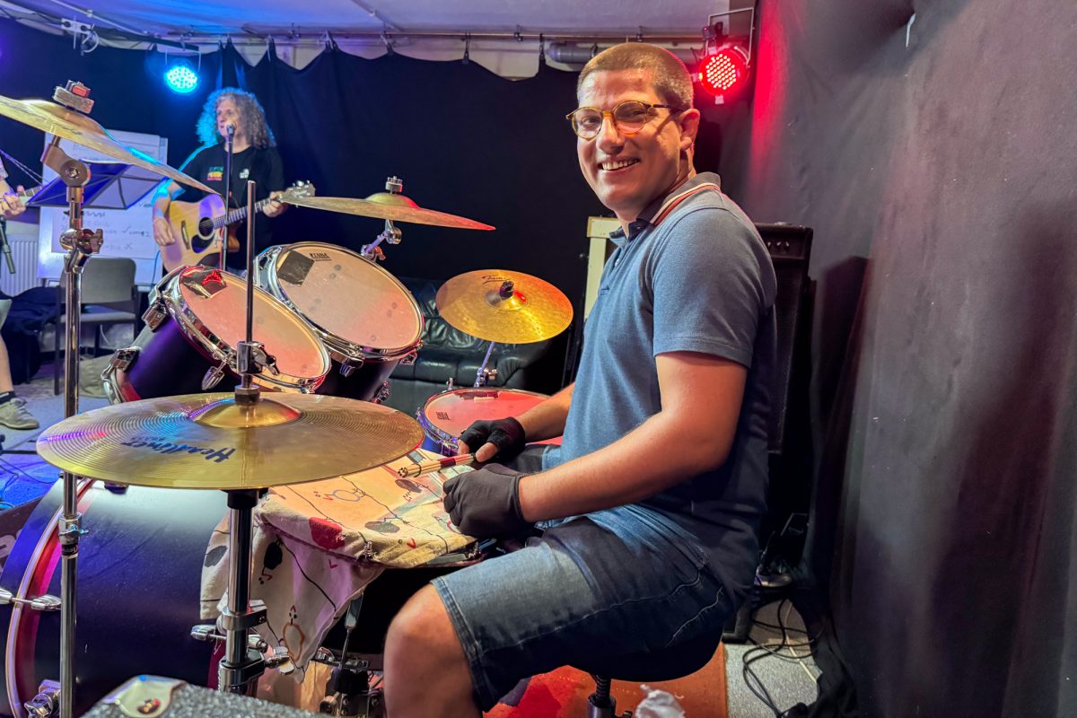 Proben zum Konzert von Exchange