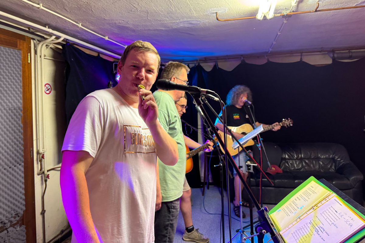 Proben zum Konzert von Exchange