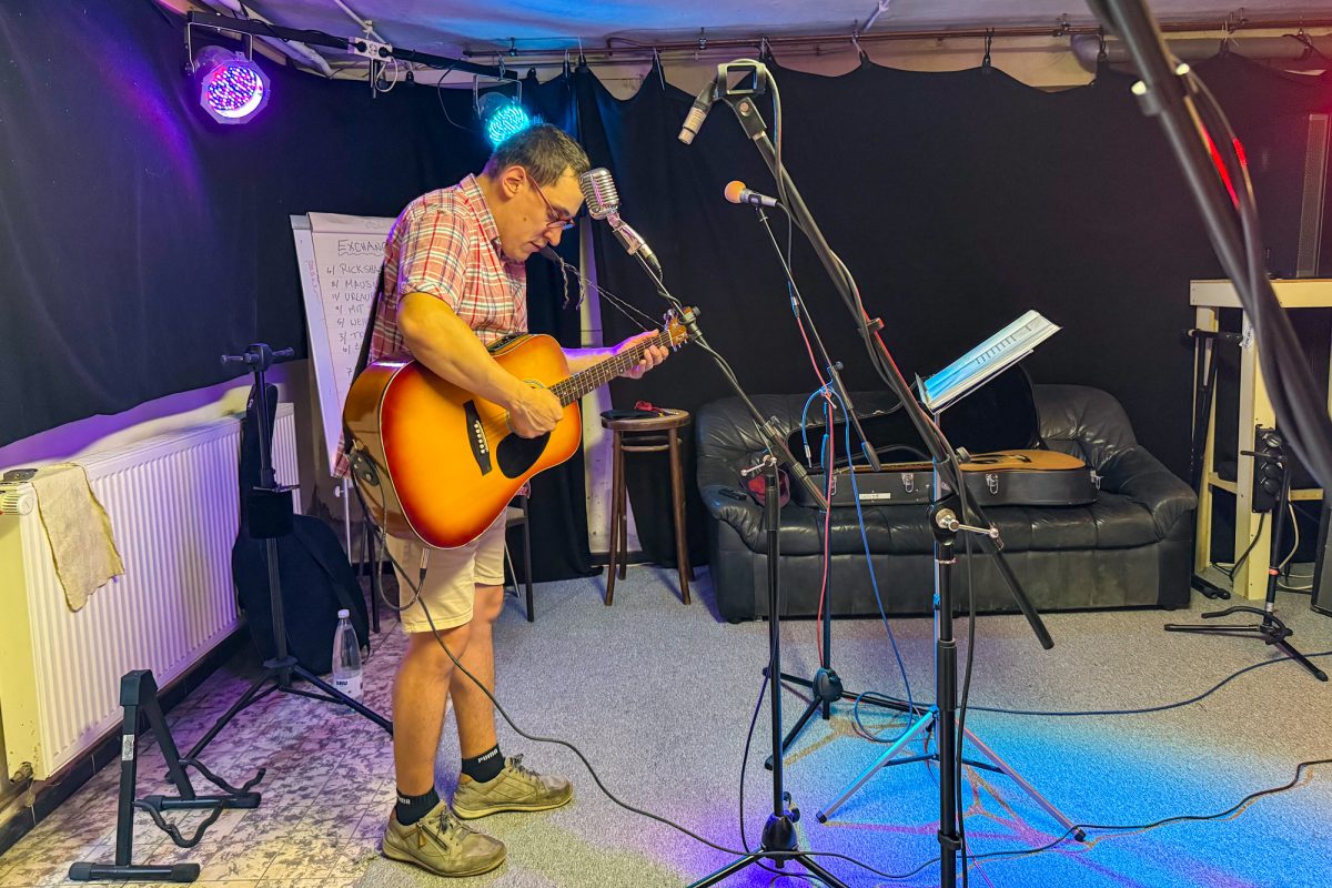 Proben zum Konzert von Exchange