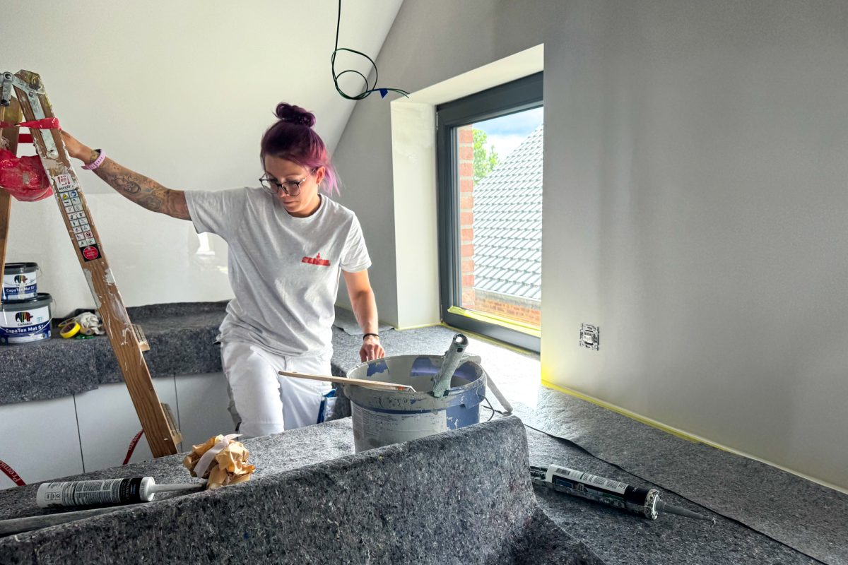 Cindy Zimmer bei der Arbeit