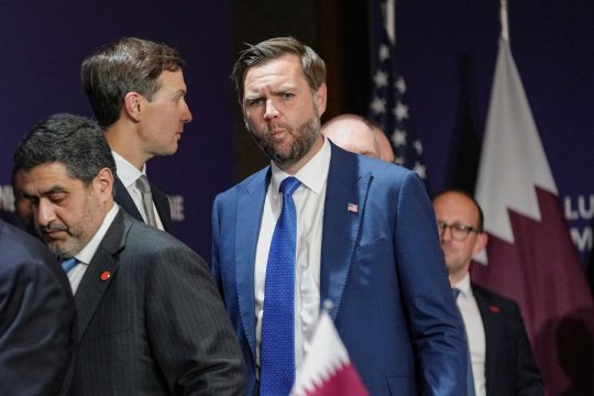 US-Vizepräsident JD Vance und der Schwiegersohn von US-Präsident Trump, Jared Kushner