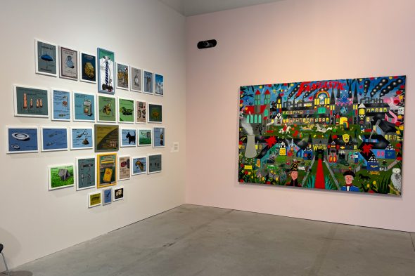 Mehrere Gemälde der Sonderausstellung