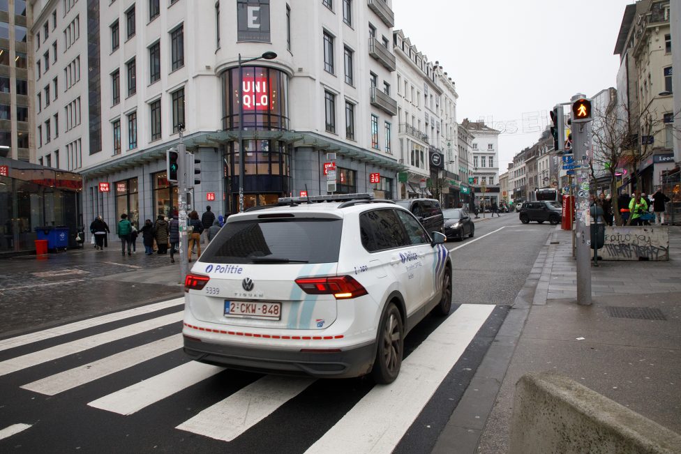 Polizeifahrzeug in Namur
