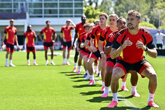 Die Roten Teufel bei einer Trainingseinheit in ihrem Basecamp in Seattle