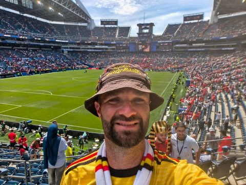 Sandro Kreusch im Stadion in Seattle