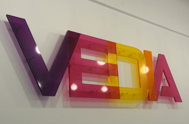 Schriftzug "Vedia" in einem der Studios
