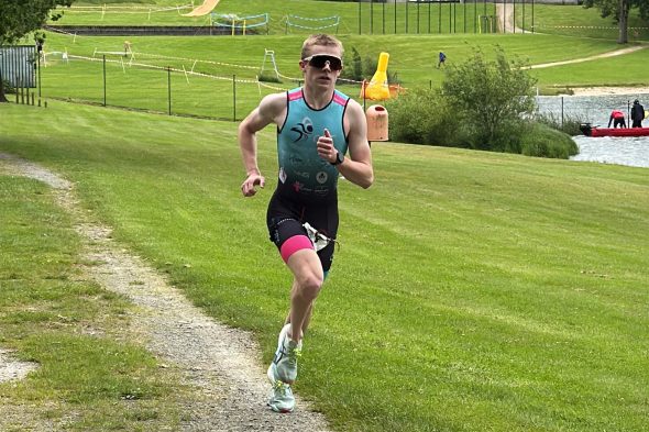 Läufer beim Sprinttriathlon in Bütgenbach