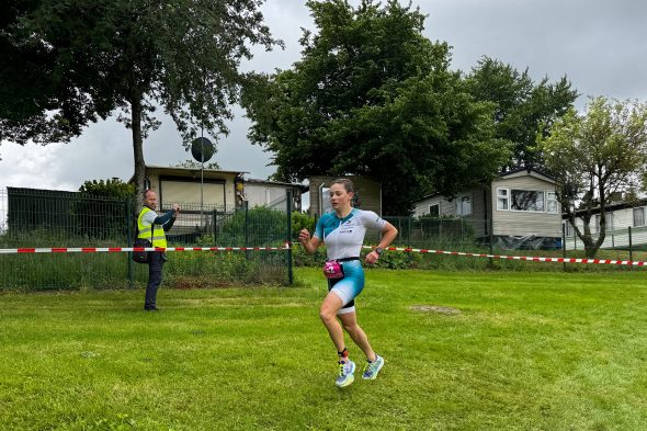 Läuferin beim Sprinttriathlon in Bütgenbach
