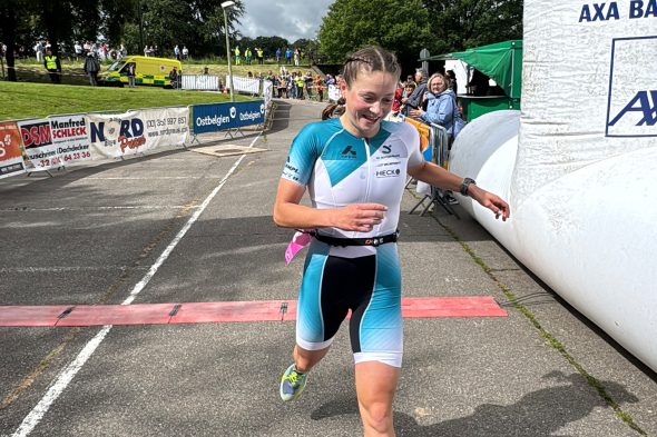 Läuferin beim Sprinttriathlon in Bütgenbach