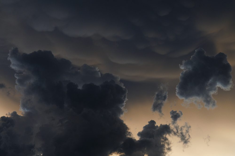 Unwetterwolken über Belgien