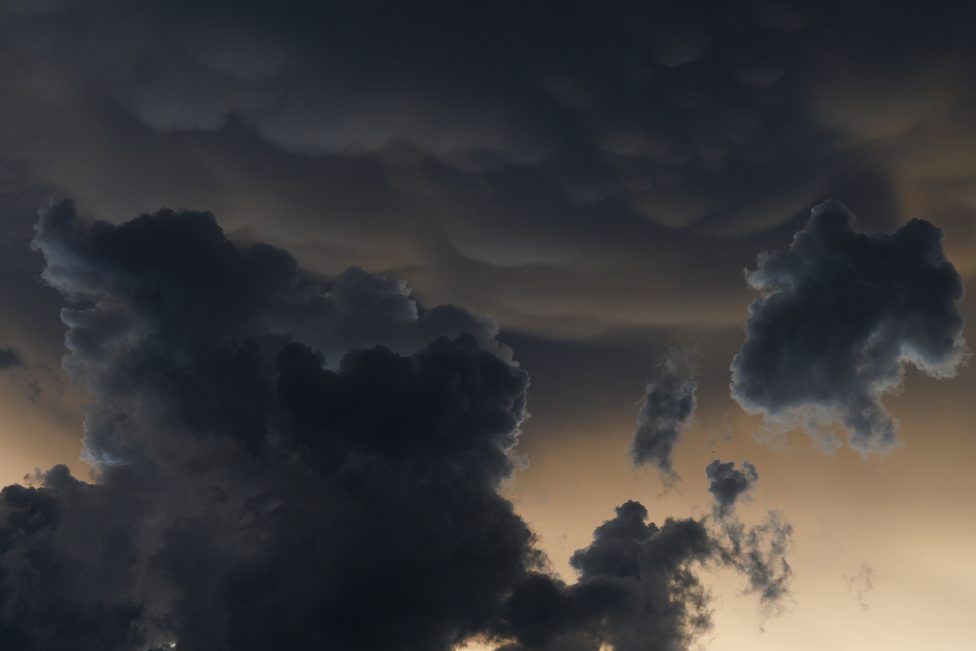 Unwetterwolken über Belgien