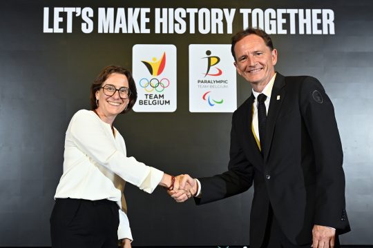 BPC-Präsidentin Ellen Van Camp und BOIK-Präsident Jean-Michel Saive am Donnerstag in Tubize